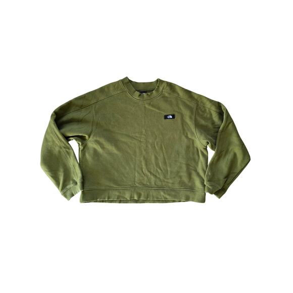 The North Face Heavyweight Box Fit Crew Sweatshirt Forest Olive Green Size XXL - Picture 1 of 5